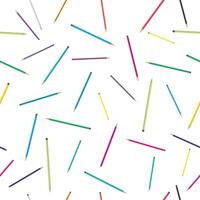 Endless background with colorful pencils. Seamless pattern with colored pencils. Vector illustration.