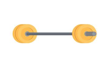 Barbell isolated on a white background. Vector illustration of a barbell.