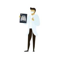 Doctor with x-ray, medical illustration, illustration vector