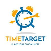 Time target vector logo template. This design use clock symbol. Suitable for business.