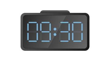 Electronic desk clock. Modern watches for the workplace. Isolated. Vector. vector