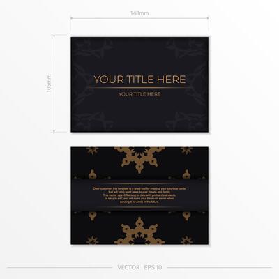 Luxurious postcard design with vintage Indian ornaments. Can be used as background and wallpaper. Elegant and classic vector elements ready for print and typography.