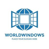 World windows vector logo template. This design use globe symbol. Suitable for education, website or knowladge.