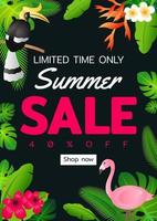 oferta de venta de verano banner elemento decorativo con su símbolo, diseño moderno y de moda vector