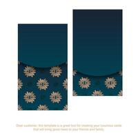 Two business cards with floral patterns vector