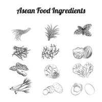 Sketch Asean Food Elements 002 vector