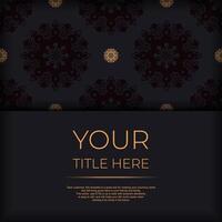Luxury black and gold background with ornate pattern vector