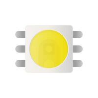 Light emitting diode. Glowing element for LED tape. Isolated. . vector