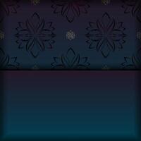A dark blue background with a floral pattern vector