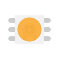 Light emitting diode. Glowing element for LED tape. Flat style. Isolated. . vector