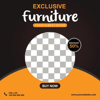 Furniture sale banner template