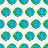 World globe seamless pattern. Endless background for the theme of science, travel and for school. vector