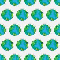 World globe seamless pattern. Endless background for the theme of science, travel and for school. vector