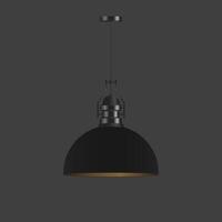 lámpara colgante negra. lámpara de loft realista. ilustración vectorial vector