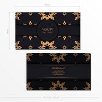 Luxurious business card design with abstract vintage ornaments. Can as Roman background and wallpaper. Elegant and classic elements are great for decorating. vector