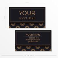 Luxurious business card design with abstract vintage ornament. Can as Roman background and wallpaper. Elegant and classic elements ready for print and typography. vector