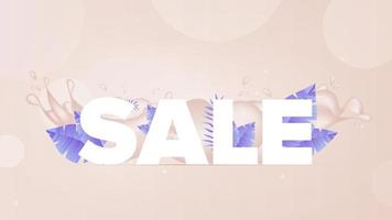 Pink stylish banner sale. Poster to illustrate discounts, promotions and sales. Vector illustration.