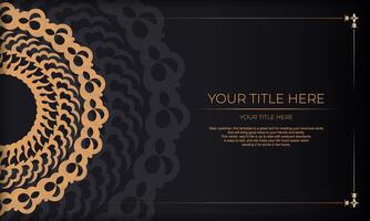 Dark luxury background with abstract ornament. Elegant and classic elements ready for print and typography. vector