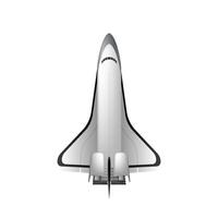 Space shuttle. Fighter isolated on a white background. Element for design on the theme of space. Isolated. . vector