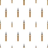 Seamless pattern Big Ben. Suitable for backgrounds, postcards, and wrapping paper. Vector. vector