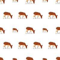 Seamless pattern with a deer. Suitable for backgrounds, postcards, and wrapping paper. Vector. vector