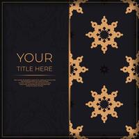 Luxurious invitation card design with abstract vintage ornament. Can be used as background and wallpaper. Elegant and classic vector elements ready for print and typography.