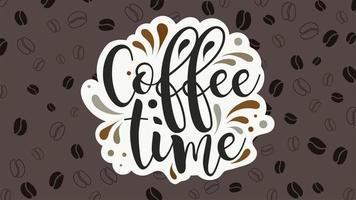 Coffee time vector banner.