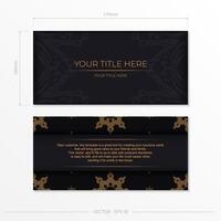 Luxurious postcard design with vintage Indian ornaments. Can be used as background and wallpaper. Elegant and classic vector elements ready for print and typography.
