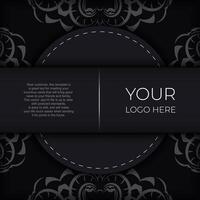 Black and white background with a circular frame vector