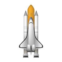 Space shuttle. Fighter isolated on a white background. Element for design on the theme of space. Isolated. Vector. vector