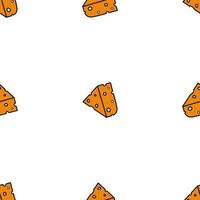 Seamless patterns. Cheese icon in flat style. Cheese with holes. Suitable for backgrounds, postcards, and wrapping paper. Vector. vector