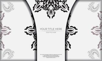 White luxury background with abstract ornament. Elegant and classic vector elements ready for print and typography.