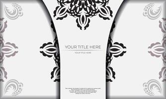 White luxury background with abstract ornament. Elegant and classic vector elements ready for print and typography.