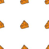 Seamless patterns. Cheese icon in flat style. Cheese with holes. Suitable for backgrounds, postcards, and wrapping paper. . vector
