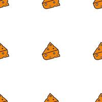 Seamless patterns. Cheese icon in flat style. Cheese with holes. Suitable for backgrounds, postcards, and wrapping paper. Vector. vector