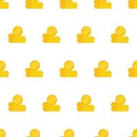 Seamless pattern Mountain of gold coins in a flat style. Background for business. Suitable for backgrounds, cards and wrapping paper. . vector