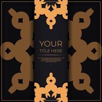 Luxurious invitation card design with abstract vintage ornament. Can be used as background and wallpaper. Elegant and classic vector elements ready for print and typography.