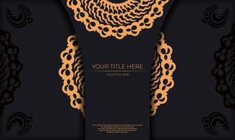 Dark luxury background with Indian ornaments. Elegant and classic elements ready for print and typography. vector