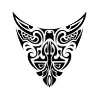 Painting in the Polynesian style. Polynesia. Suitable for tattoos and prints. Isolated. Vector. vector