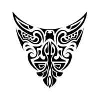 Painting in the Polynesian style. Polynesia. Suitable for tattoos and prints. Isolated. Vector. vector