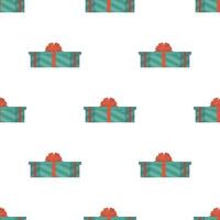 Seamless pattern with a gift. Background with a gift box. Suitable for backgrounds, cards and wrapping paper. Good on the topic of New Years, birthday and Valentine's Day. Vector. vector