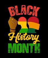 Black history month grunge design vector