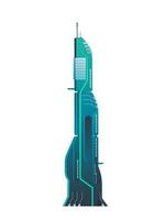 Futuristic urban architecture. The building of the future. Element for science fiction and fantasy. Isolated. . vector