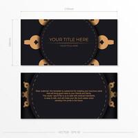 Luxurious postcard design with abstract vintage mandala ornament. Can be used as background and wallpaper. Elegant and classic vector elements ready for print and typography.