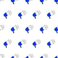 Seamless pattern Blue loudspeaker. Suitable for backgrounds, cards and wrapping paper. . vector
