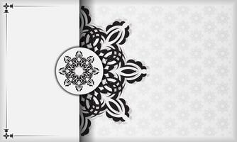 White luxury background with abstract ornament. Elegant and classic vector elements.