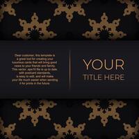 A black and gold background with a gold pattern vector
