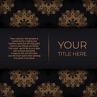 Luxury black and gold background with ornate pattern vector