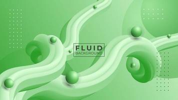 Gradient modern 3d fluid colorful abstract wavy background illustration. vector