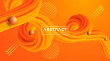 Gradient modern 3d fluid colorful abstract wavy background illustration. vector